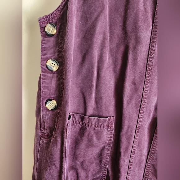 Purple Sleeveless Button-Down Dress - Picture 3 of 5